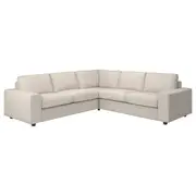 VIMLE corner sofa, 4-seat, with wide armrests/Gunnared beige