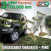 Rear EFS Greaseable Leaf Springs Shackles + Pins for Holden Jackaroo SWB 1983-92