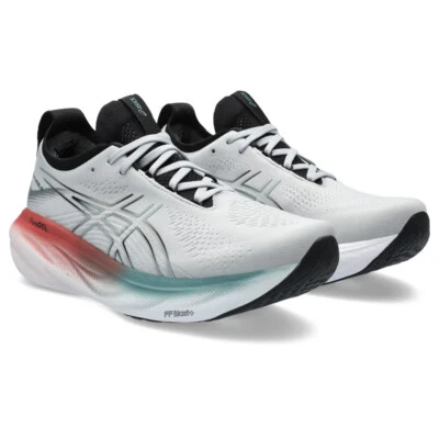 ASICS Men's Gel-Nimbus 25 Running Shoes, Piedmont Grey/Foggy Teal Size 14 US