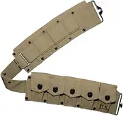 [MILITARIA STUFFS] WWII US M1923 M1 Garand Rifle Cartridge 10 Pocket Belt Khaki OD#3