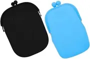 [WESIEVYA] Silicone Coin Purse for Women 2 Pcs Versatile Change Pouches Candy Bag Compact and Stylish Key Holder