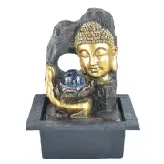 HAND BUDDHA WATER FEATURE FOUNTAIN INDOOR OUTDOOR BENCH TOP HOME DECOR