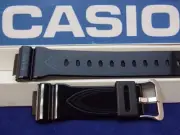 Casio Watchband GLX-5600 G-Lide Shiny Black Resin w/Graphics. Strap. Watchband