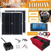 400W Two Outdoor Solar Panel 100A Battery Charger with 4000W Inverter Controller
