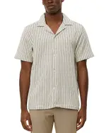 Les Deux Striped Sweater Camp Shirt