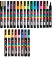 Uni posca Paint Marker Pen Fine Point Set of 24 (PC-3M) FAST EXPRESS SHIPPING