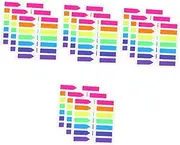 Operitacx 4pcs Fluorescent Reading Strips Books of Sticky Index Tabs for Easy Page Marking Portable Note Tabs for Office Use and Writable Color Options