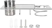 Hair Dryer Storage Organizer Rack Holder for Bathroom Space Saving Stainless Steel Easy Install Curling Flat Iron Holder Dorm Room RVs