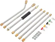 4000PSI High Pressure Power Washer Extension Wand Set Gutter Cleaning Tool with 5 Nozzle Tips for Car