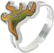 [WOFASHPURET] Dinosaur Color Changing Ring Mood Ring Adjustable Rings for Women Finger Ring Epoxy