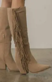 OASIS SOCIETY Women's OUT WEST - Knee-High Fringe Boots