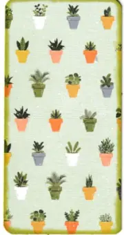 Junk Journal Art Cards, Potted Plants, 4 pcs, 3" x 6"
