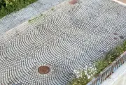 HO Scale Straight Street - Small Cobblestone (width: 77mm, length: 396mm)