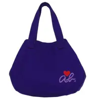 在飛比找PChome24h購物優惠-agnes b.ab heart 絨布兩用造型包-小/紫