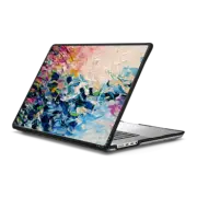 MacBook Pro 16-inch (M1 - M4) Impact Case PARADISE DREAMING - Chic Colorful Pastel Pink Blue Turquoise White Ocean Waves Tropical Coastal Spring Summer Splash Nautical Nature Fine Art Textural Abstract Acrylic Painting