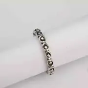 Pandora Circle and Dot Stackable Ring - Sterling Silver - 190862-56 SIZE 7.5