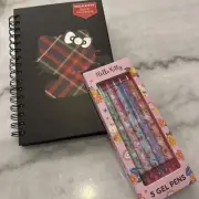 Hello Kitty small spiral notebook and 5 gel pens