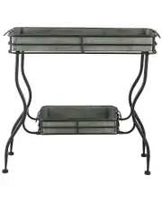 A&B Home Maggie Galvanized Tray Table