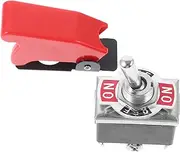 TOKIDNY 203A Heavy Duty Toggle/Off/ON DPDT with Red Protective Cover for Car Dash 12V Electrical Control Durable 3 Way Toggle Function A0076