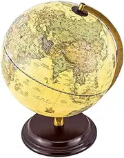 Antique 25 cm Globe - The Latest Version of the World Earth with Bracket and Warm Light for Home Decor