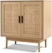 Artiss Buffet Sideboard Rattan with Door and Adjustable Inner Shelves
