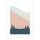 Pastel Geometric Shapes Scotland Scottish Highland Croft Home Canvas Art Print