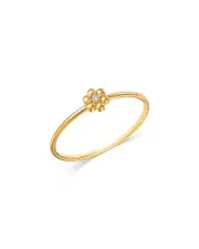 Zoe Chicco 14K Yellow Gold Prong Diamonds Flower Wire Ring