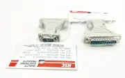 Lot Qty. 2 Adapter DB9M DB25M Serial RS232 AT Modem DB9 M Male to DB25 M Male