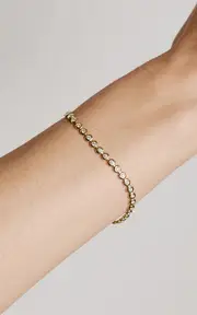 [Octavia Elizabeth] 18K Yellow Gold Diamond Tennis Bracelet