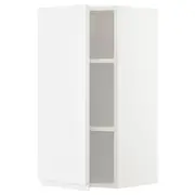 METOD wall cabinet with shelves, white/Voxtorp high-gloss/white, 40x37x80 cm