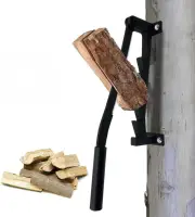 Log Firewood Kindling Splitter Hand Manual Wood Splitting Tool Wall Mounted, Por