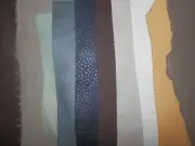 10 pcs Various Colored Leather Remnants / Scraps Various Thickness #610