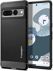 [Spigen] Rugged Armor Case Designed for Google Pixel 7 Pro (2022) Resilient Ultra Soft Cover - Black