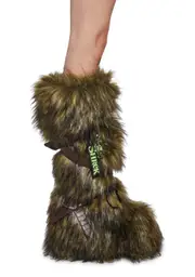 [Dolls Kill x Shrek] Shrek Instincts Faux Fur Boots