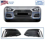 OEM front bumper side grille insert trim 2pc set for 2018- 2019 A5 base only