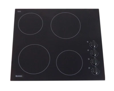 600mm Electric Ceramic Cooktop With Frameless Schott Glass,Knob Controls