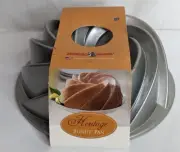 NEW Nordic Ware Heritage 10 Cup / 2.4 Liter Bundt Pan, Heavy Cast Aluminum 9.5"