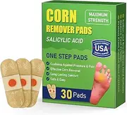 Maximum Strength Corn Removers Pads for Feet and Toes, Fast Effective Foot Corn Removal Bandages for Kids Adults, All-Day Pain Relief, 30 Pack-N4