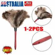 Ostrich Feather Duster Anti Static Wooden Handle Brush Duster Dust Cleaning RY