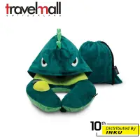 在飛比找蝦皮購物優惠-Travelmall 專利3D按壓式充氣連帽枕 黑 灰 動物