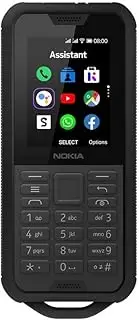 [Nokia] 800 Tough 2.4 Inch 4G SIM-Free, Waterproof, Dustproof and Drop-Proof Phone, Camera, Flashlight, Google Assistant Button and App Support - Black