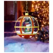Holiday Musical Snow Globe Snowman Hanging Lamp by Jumbl