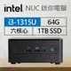 Intel系列【mini斑馬】i3-1315U六核 迷你電腦(64G/1T SSD)《RNUC13ANHI30001》