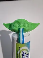 Baby toothpaste Vomit Topper Dispenser Cap Fits Major Brands Toothbrush (Large Thread 14.5mm)