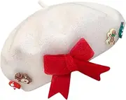 [Generic] Christmas Beret - Fashion Warm Hat | Cute Beret Hat, Christmas Winter Warm Painter Hat, Woolen Beanie Hat for Women Girls
