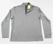 New $198 Robert Graham COTTON Button Pullover Leonard Men XL X-LARGE Gray Cotton