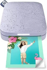 HP Sprocket 2x3 Instant Smartphone Photo Printer - Portable Color Wireless Mobile Printer - Zink Sticky-Back Photos - Print from Compatible iOS & Android Devices with Bluetooth w/Fun App - Purple