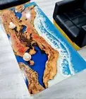 Live Edge Resin Table Ocean Resin River Table, Ocean Epoxy Dining Table Interior