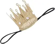 CIMAXIC 1Pc Elastic Crown Headband with Rhinestones Comfortable Tiara for Childrens Birthday Parties Photo Props and Showers Lightweight and Flexible Design
