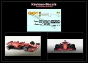 1/32 Scale Decals for Policar Modern F1 - Ferrari SF1000, Vettel & Leclerc 2020
